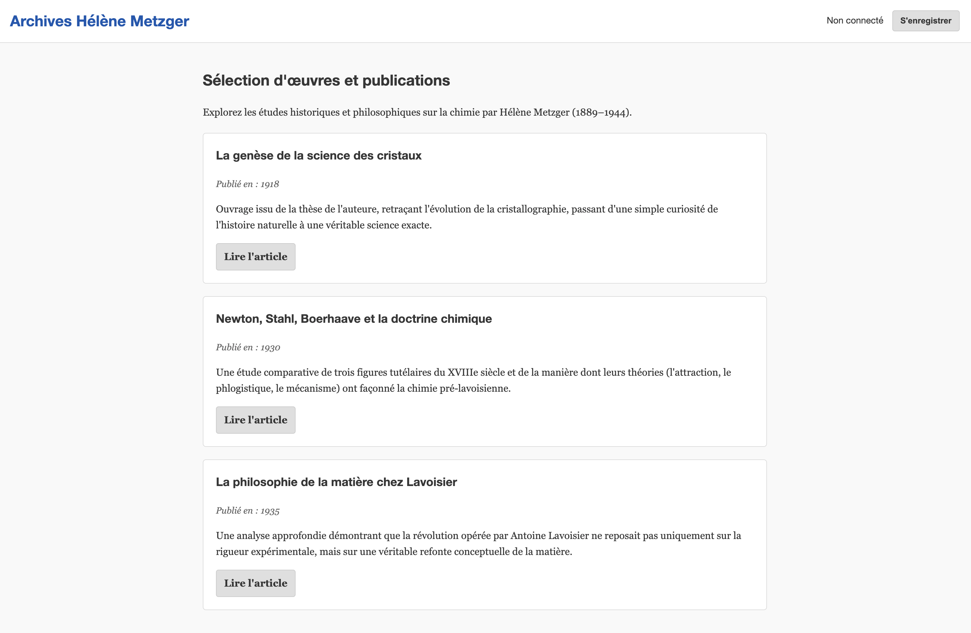 Landing page